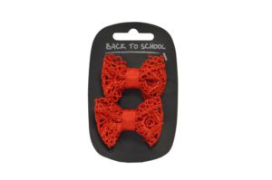 2 PACK LACY HAIR BOWS, Hair Accessories