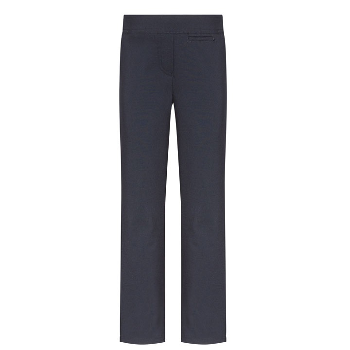 GIRLS SLIM FIT TROUSERS - NAVY, Junior