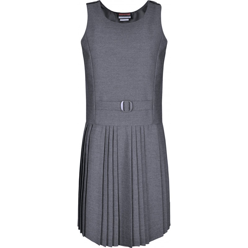 FALSE BELT PINAFORE - GREY, Skirts and Pinafores, St Augustine's Primary School, St Aidan's Catholic Primary Academy, Christchurch Primary School, Newbury Park Primary School, Parkhill Infants, Read Academy, Seven Kings Primary School, Sir John Heron, St Bedes Primary School