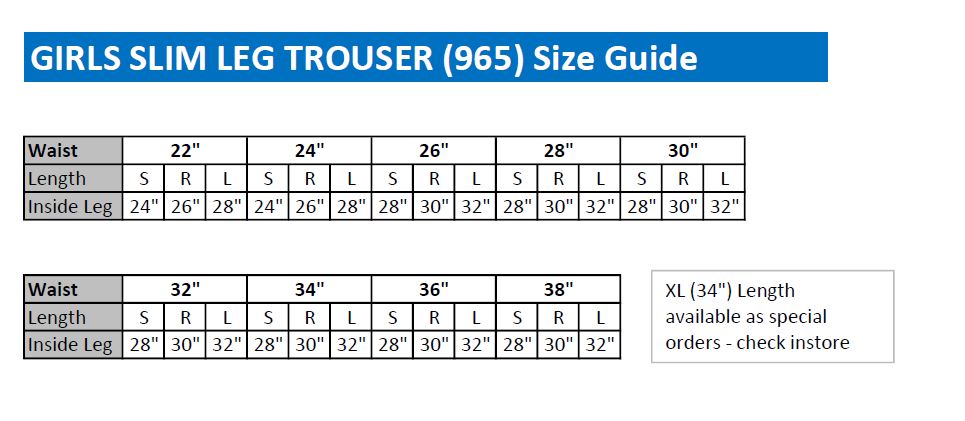 GIRLS SLIM LEG TROUSER - NAVY, Senior, Seven Kings High School, Palmer Catholic Academy, Valentines High School, Woodford County High School